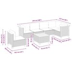 vidaXL Salon de jardin avec coussins 7 Pièces beige résine tressée