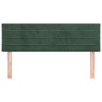 vidaXL Têtes de lit 2 Pièces Vert foncé 72x5x78/88 cm Velours