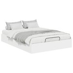 vidaXL Cadre de lit ottoman avec stockage Blanc 193 x 120 x 25 cm