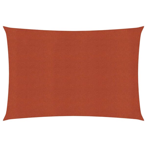 vidaXL Voile d'ombrage 160 g/m² Terre cuite 5x7 m PEHD