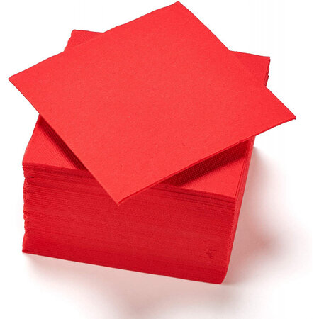 Lot de 40 serviettes en papier 2 plis - 38x38 cm - rouge- gappy