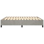 vidaXL Cadre de lit sans matelas gris clair 200x200 cm velours