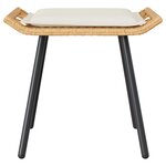 vidaXL Ensemble de canapé de jardin 4 Pièces Beige polyrotin