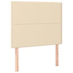 vidaXL Cadre de lit avec tête de lit Crème 90x190 cm Tissu