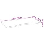 vidaXL Dessus de bureau non traité bois massif de chêne rectangulaire