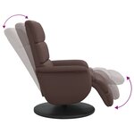 vidaXL Fauteuil inclinable avec repose-pieds marron similicuir