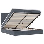 vidaXL Cadre de lit ottoman avec matelas gris foncé 200x200 cm velours