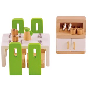Meubles de salle à manger pour maison de poupée hape e3454