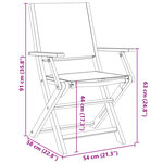 vidaXL Chaises de jardin lot de 2 motif de feuilles acacia et tissu
