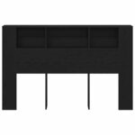 vidaXL Cabinet de Tête de Lit Chêne noir 120 x 18.5 x 102.5 cm