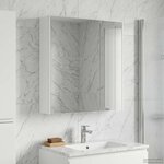 vidaXL Armoire Miroir de Salle de Bain Blanc 63 5 x 15 5 x 70 cm