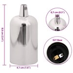 vidaXL Douilles de lampe 2 Pièces nickel satiné E27