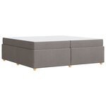 vidaXL Cadre de lit avec matelas Taupe 200 x 200 cm tissu