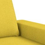 vidaXL Ensemble de canapés 4 Pièces jaune clair tissu