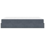 vidaXL Cadre de lit avec matelas Gris foncé 140 x 200 cm Velours