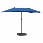 vidaXL Parasol de jardin Azur 385 x 209 x 244 cm Polyester et Acier