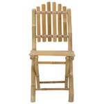 vidaXL Chaise de jardin 4 Pièces Naturel Bambou