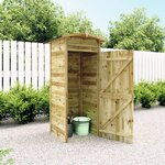 vidaXL Abri de stockage pour jardin Pin Imprégné 100 x 100 x 210 cm