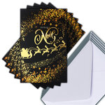 LOT 5 Cartes Meilleurs Vœux + 5 Enveloppes 4x9cm