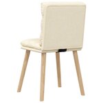vidaXL Chaises à manger lot de 6 crème tissu