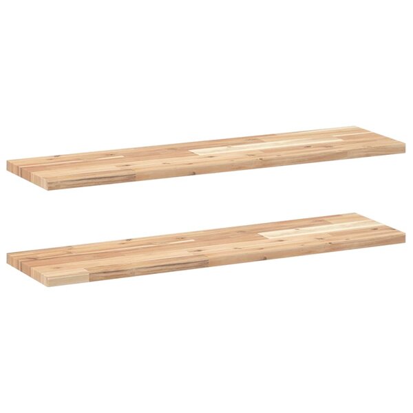 vidaXL Étagères flottantes 2 Pièces 80x20x2 cm acacia massif non traité