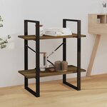 vidaXL Bibliothèque 2 niveaux Chêne brun 60x30x70 cm Bois d'ingénierie