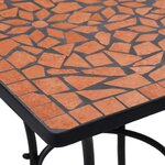 vidaXL Ensemble de bistro 3 Pièces mosaïque Carreau céramique Terre cuite