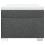 vidaXL Sommier à lattes de lit et matelas Gris foncé 90x190 cm Tissu