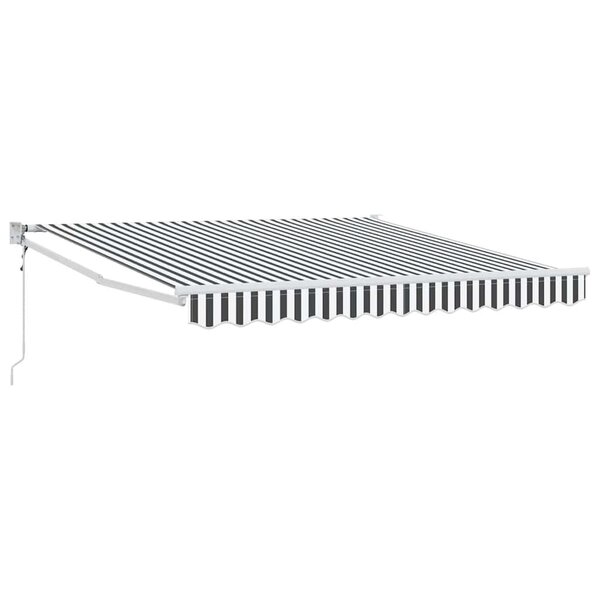 vidaXL Auvent rétractable anthracite/blanc 3x2 5 m tissu et aluminium