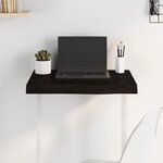 vidaXL Dessus de table marron foncé bois chêne massif traité