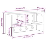 vidaXL Porte-manteau mural Blanc 50 x 16 x 26 cm Bois d'ingénierie