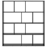 vidaXL Bibliothèque Chêne noir 132 x 29 x 141 5 cm Bois d'ingénierie