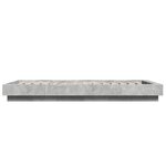 vidaXL Cadre de lit gris béton 75x190 cm bois d'ingénierie