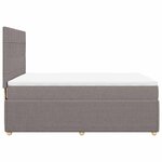 vidaXL Sommier à lattes de lit avec matelas Taupe 160x200 cm Tissu