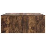 vidaXL Table basse avec tiroirs chêne fumé 100x100x40 cm