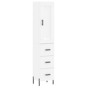 vidaXL Buffet haut Blanc 34 5x34x180 cm Bois d'ingénierie