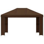 vidaXL Pavillon 4 × 3 m Marron Polyester et Acier 190 gsm