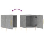 vidaXL Tables de chevet 2 Pièces gris béton 40x40x50 cm bois d’ingénierie