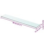 vidaXL Panneaux d'étagère 2 Pièces Verre Transparent 80 x 12 cm