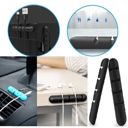 Repartiteur de cable avec 4 fente ugreen noir pour Smartphone et Tablette
