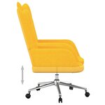 vidaXL Chaise de relaxation Jaune moutarde Tissu