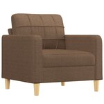 vidaXL Fauteuil avec repose-pied Marron 60 cm Tissu