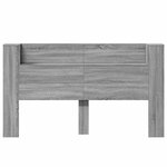 vidaXL Cabinet de Tête de Lit avec LED Gris Sonoma Bois d'ingénierie