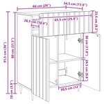 vidaXL Buffet Noir 66 x 34 5 x 92 cm Bois d'ingénierie