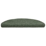 vidaXL Tapis d'escalier auto-adhésifs 15 pièces 65 x 21 x 4 cm Vert Demi-rond Grand