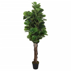 vidaXL Ficus lyrata artificiel 180 feuilles 150 cm vert