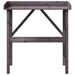 vidaXL Table à plantes avec étagère gris 78x38x82 5 cm bois de sapin