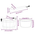 vidaXL Seau de Sauna 2 Pièces Marron Bois de pin massif et chanvre