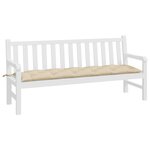 vidaXL Coussin de banc de jardin beige 180x50x7 cm tissu oxford