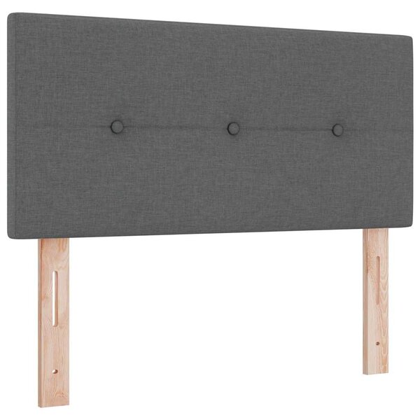 vidaXL Tête de Lit LED avec des lumières à LED Gris foncé 80 cm tissu